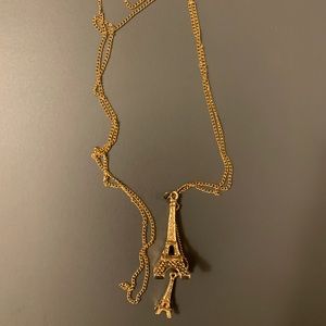 Eiffel tower layered necklace